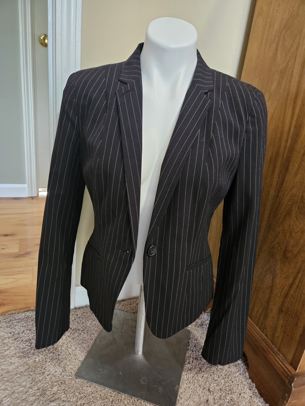 Worthington Black Pinstripe Blazer